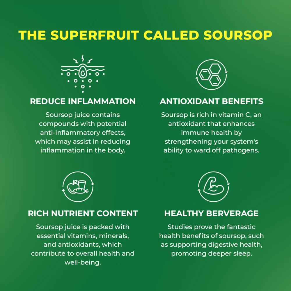 16. 57 fl oz Vinut 100% NFC Soursop Juice Drink with Pulp (No Sugar Added)