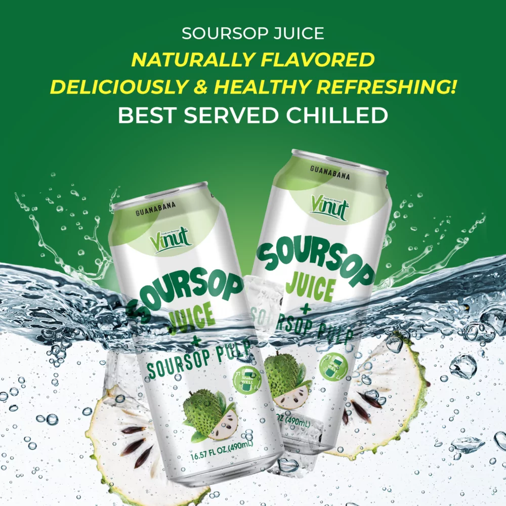 16. 57 fl oz Vinut 100% NFC Soursop Juice Drink with Pulp (No Sugar Added)