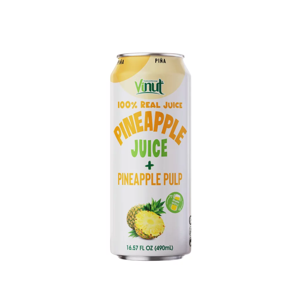 16. 57 fl oz Vinut 100% NFC Pineapple Juice Drink with Pulp (No Sugar Added)
