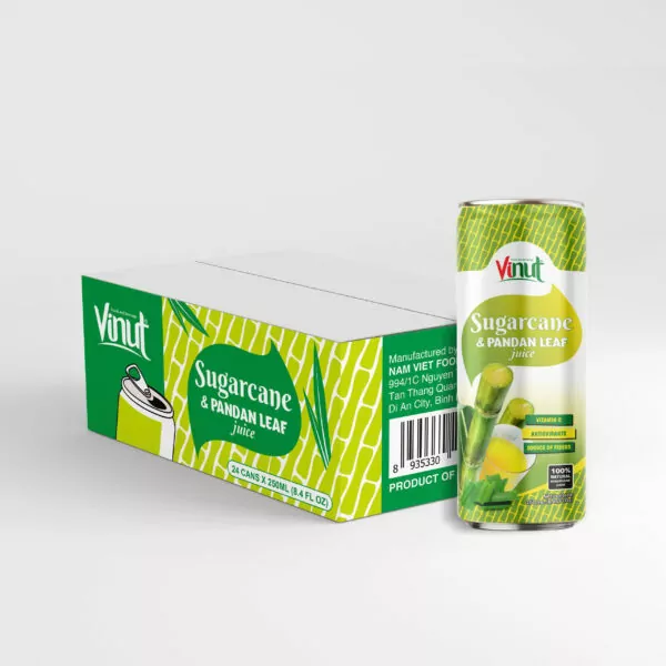 VINUT 250ml 100% Natural Sugarcane & Panda Leaf Juice (Rich in Vitamin C, Antioxidants, and Fiber)