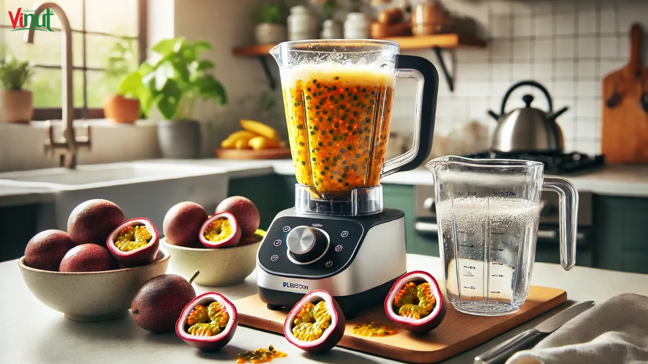 How to Make Fresh and Exotic Passion Fruit Juice at Home? 21 VINUT_ Blend the Pulp