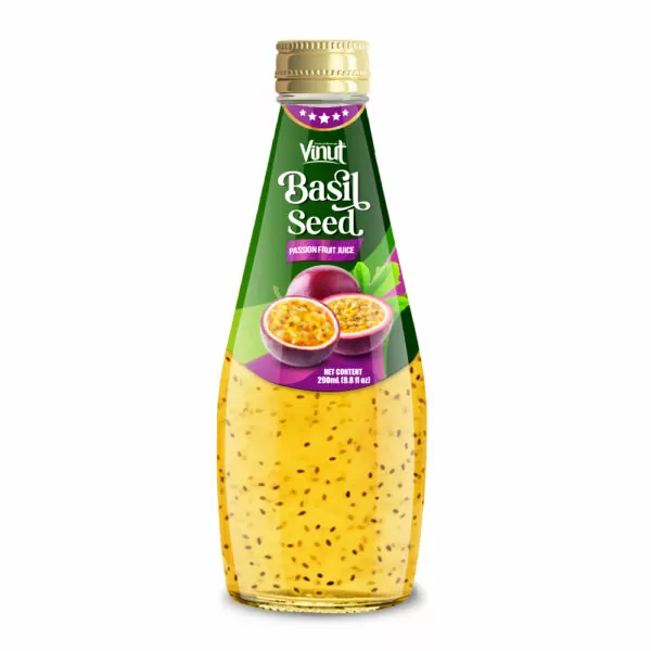 9.8 fl oz Vinut Basil Seed Drink with Passion Fruit Juice