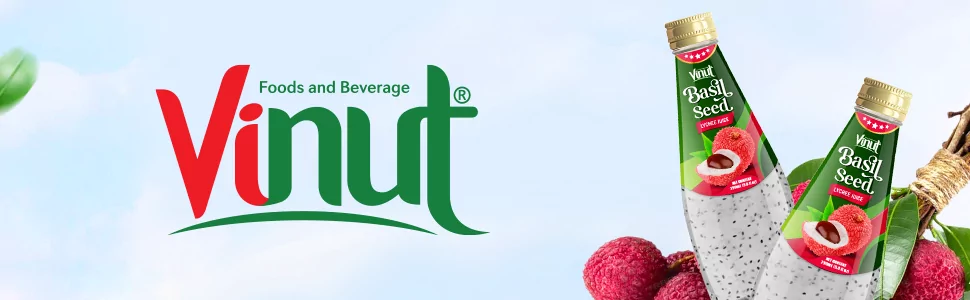 9.8 fl oz Vinut Basil Seed Drink with Lychee Juice