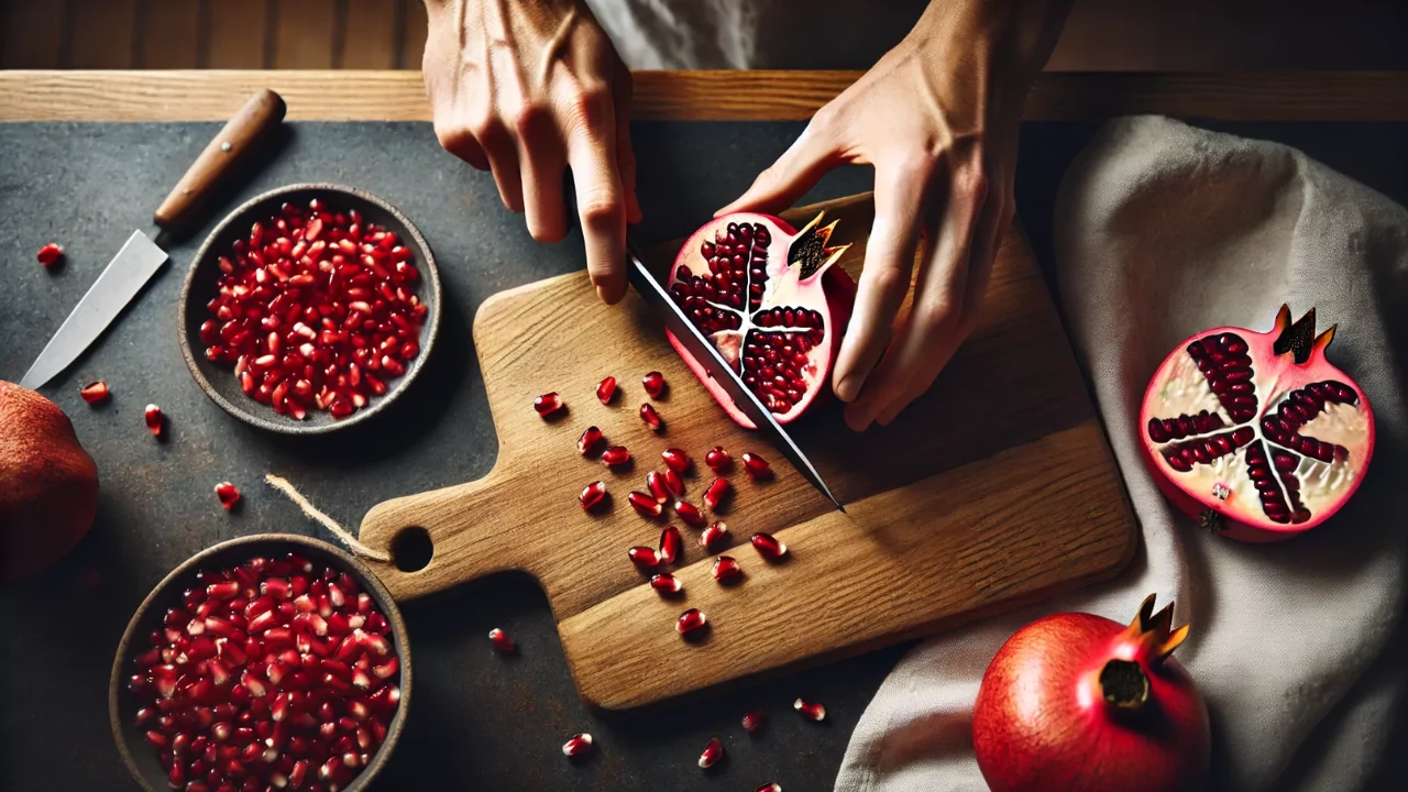 How to Make Fresh Pomegranate Juice at Home: A Simple Guide 18 VINUT_Step 2: Cut and Remove the Seeds