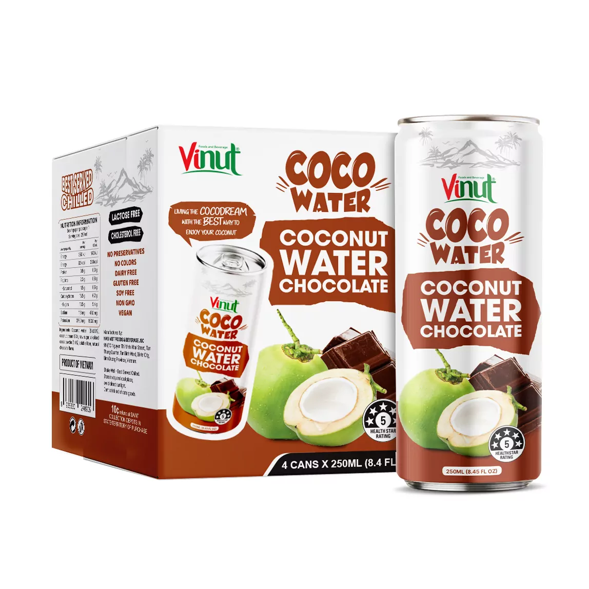 10.8 fl oz Vinut Coco Water Chocolate - Image 3