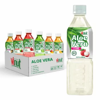 16.9 fl oz Vinut Bottle Aloe Vera Drink with Lychee Juice - Image 2