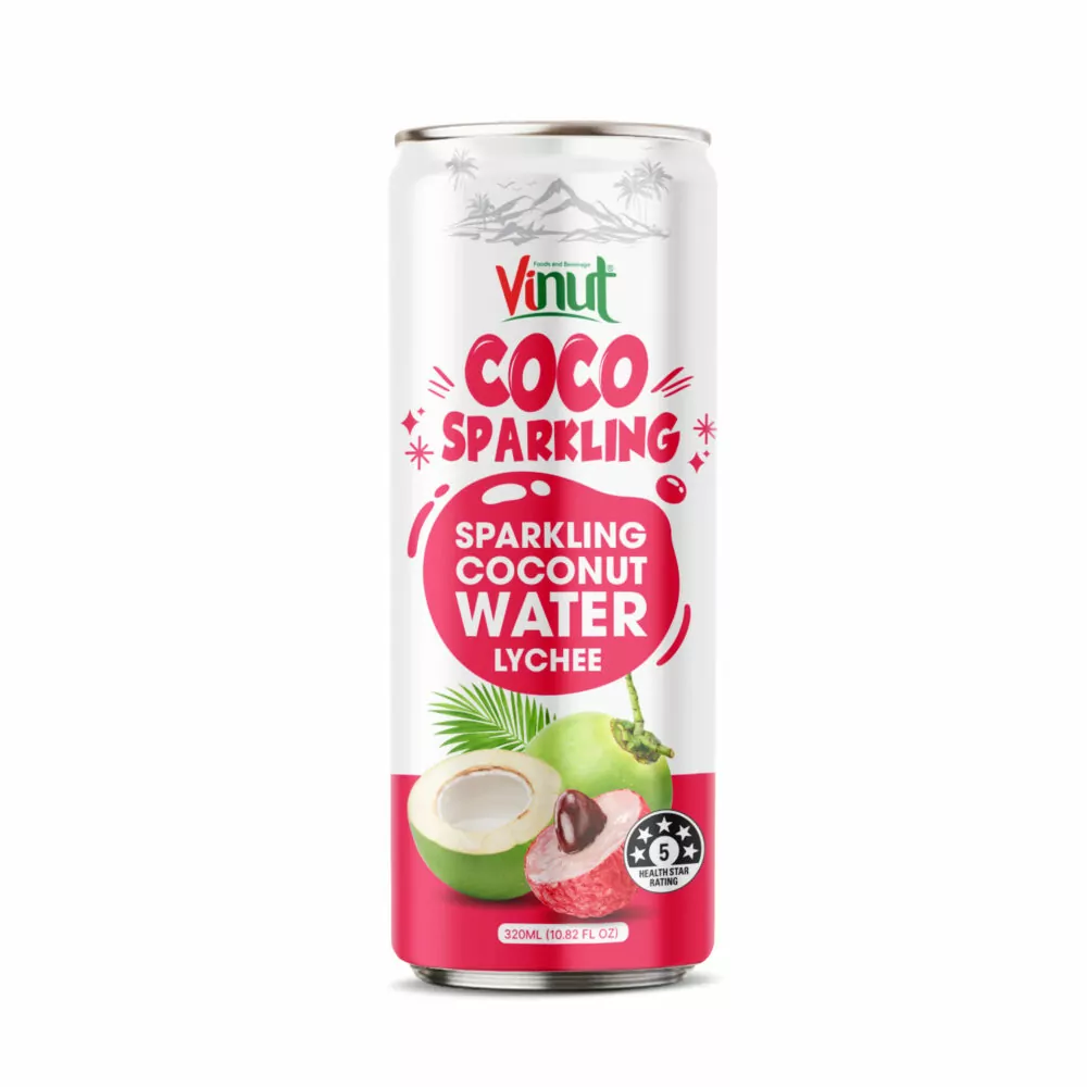 10.8 fl oz Vinut Lychee Flavored Sparkling Coconut Water - Image 1