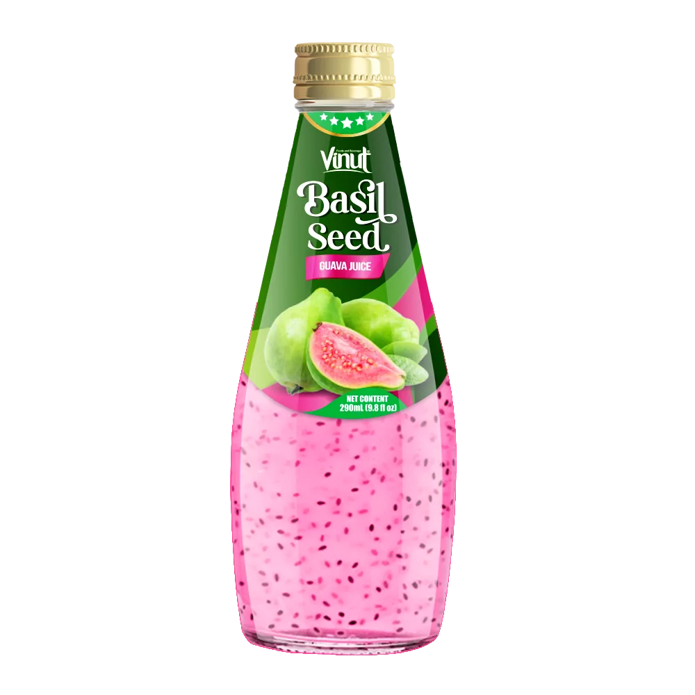 VINUT Basil Seed Drink with Pink Guava Juice