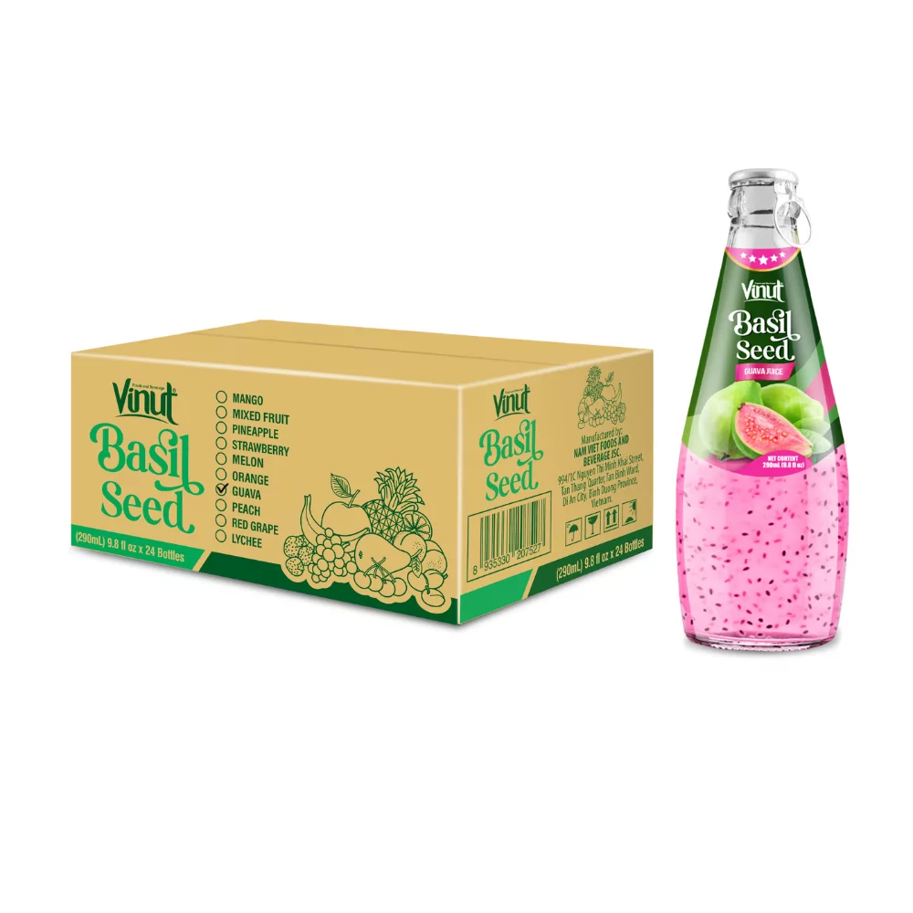 290ml Vinut Basil Seed Drink with Guava Juice (Ring Pull Cap) - Image 2