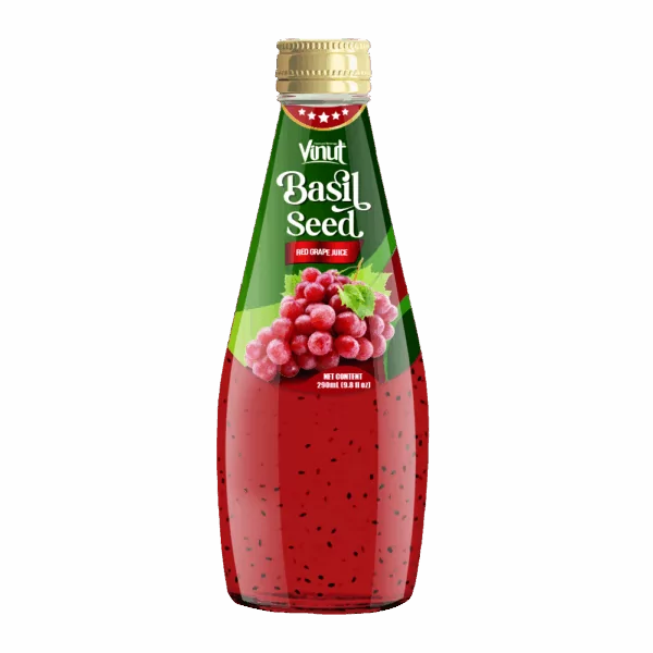 Basil Seed Drink with Red Grape Juice