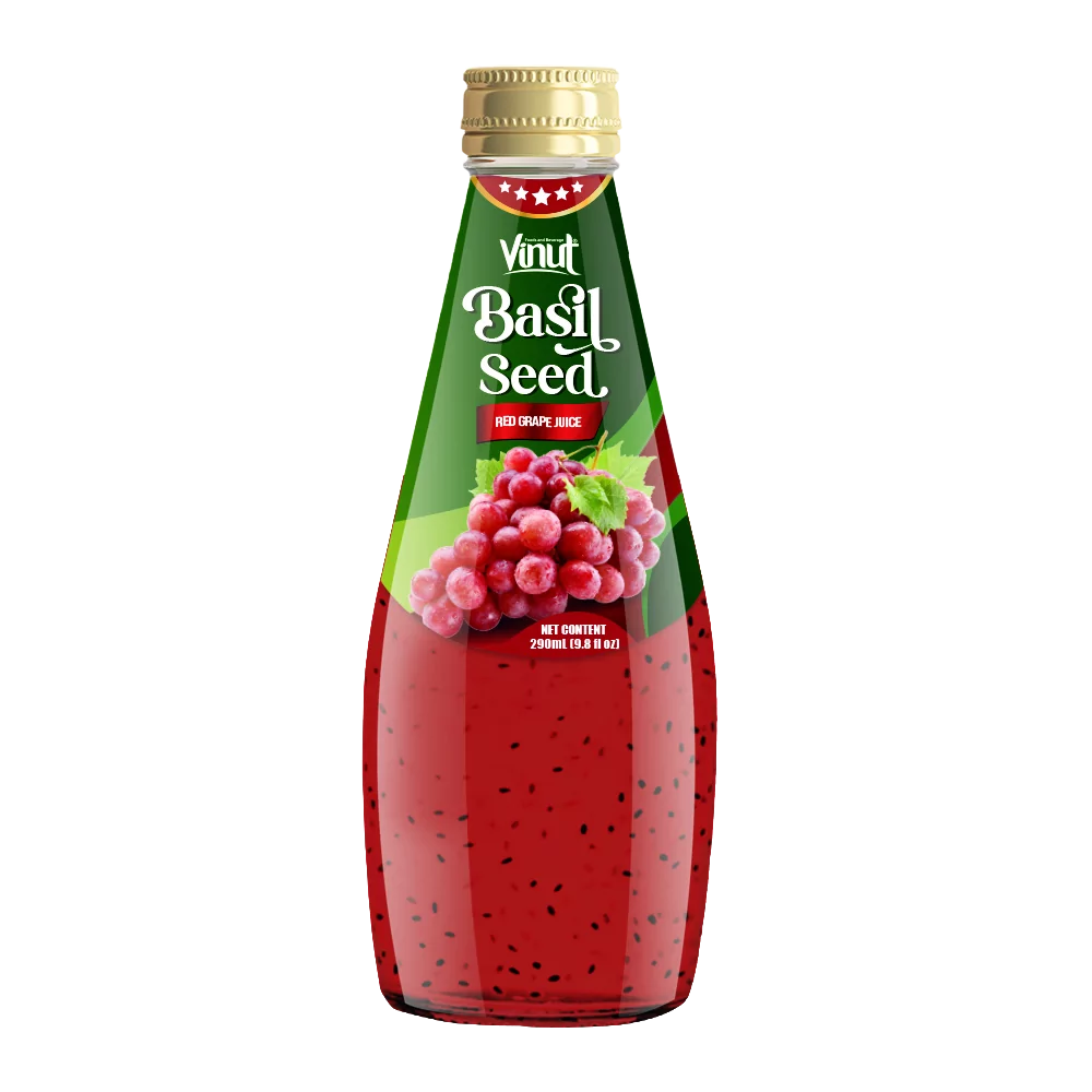 Basil Seed Drink with Red Grape Juice