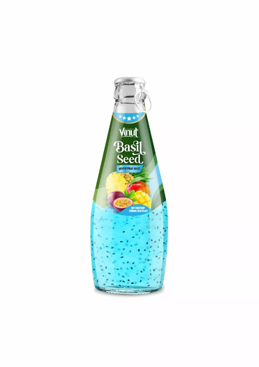 290ml Vinut Basil Seed Drink with Mixed Fruit Juice (Ring Pull Cap) - Image 1