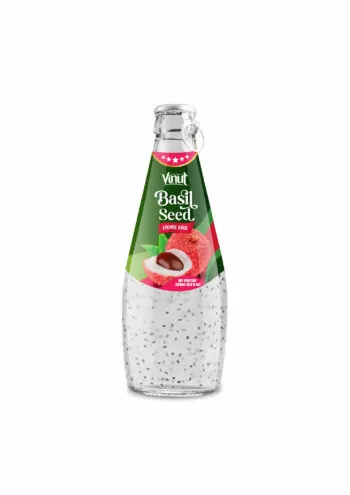290ml Vinut Basil Seed Drink with Lychee Juice (Ring Pull Cap)