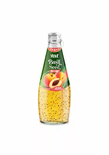 290ml Vinut Basil Seed Drink with Peach Juice (Ring Pull Cap)