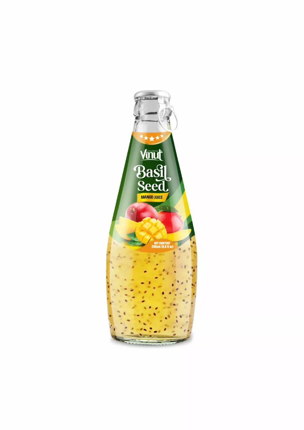 290ml Vinut Basil Seed Drink with Mango Juice (Ring Pull Cap) - Image 1