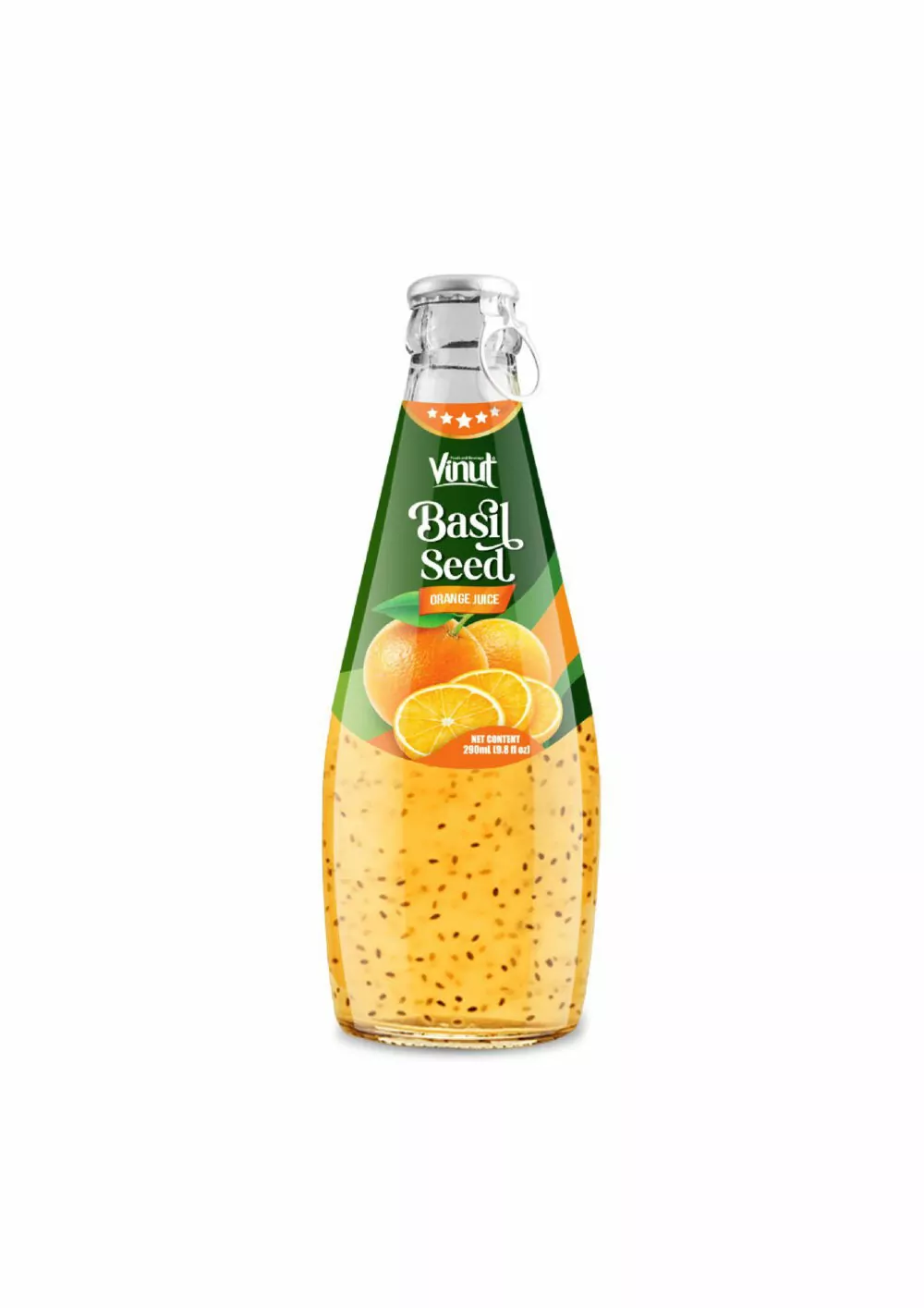 290ml Vinut Basil Seed Drink with Orange Juice (Ring Pull Cap) - Image 1