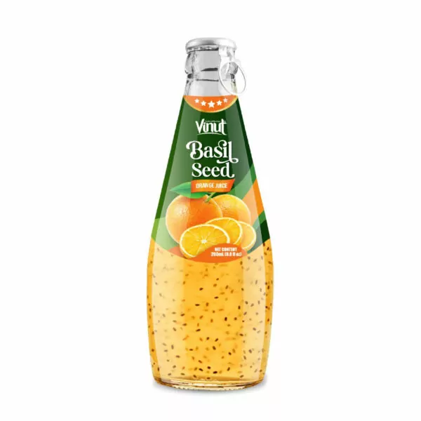 290ml Vinut Basil Seed Drink with Orange Juice (Ring Pull Cap)
