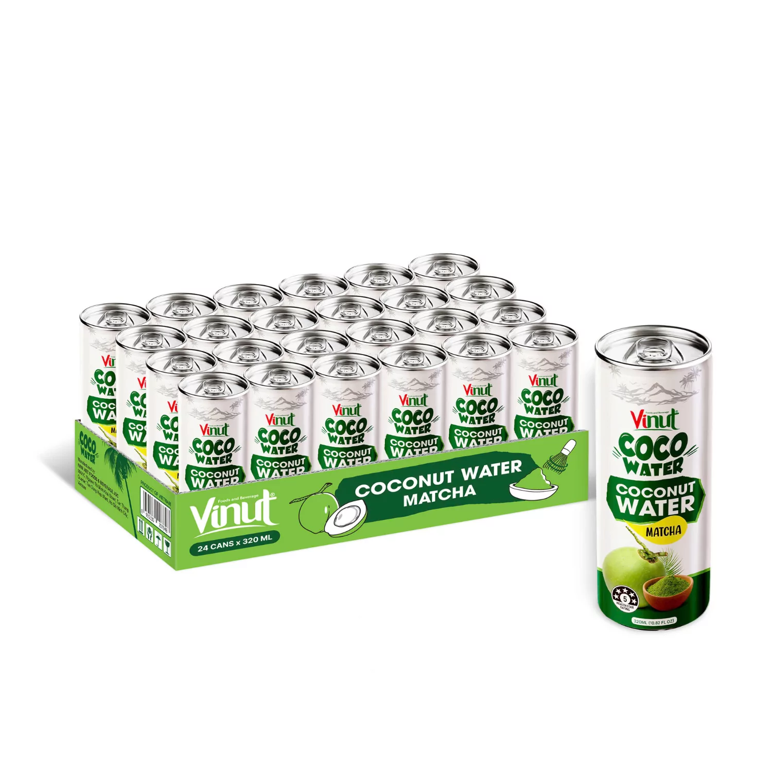 57 320ml Vinut Coconut Water with Matcha Drink - Image 3